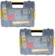 (2) ea Stanley Tools STST14022 Sort-Master Junior Small Parts Storage Organizers