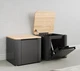 EVEREST SIDEKICK COMPACT STORAGE BENCH, 16W X 14.5H X 15.5D - GRAPHITE GRAY
