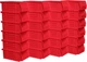 Akro-Mils 30220 AkroBins 24-Pack Red Plastic Stacking Storage Bins 7" x 4" x 3"