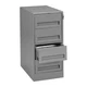 Tennsco Md-1524 Med Grey Drawer Pedestal, 15 W X 24 D X 32 H, Gray