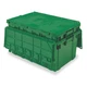 BUCKHORN AR2717120204000 Attached Lid Ctr,Green,Solid,PP 2RY32