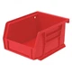 AKRO-MILS 30210RED Hang and Stack Bin,Red,Plastic,3 in PK 10