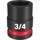 Milwaukee 49-66-6206 SHOCKWAVE Impact Duty 1/2 Drive 3/4 Standard 6 Point Socket