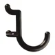 Functionaire Fh1-4 Locking Pegboard Hooks, 1 In.L, Blk, Pk8
