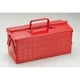TOYO STEEL ST-350 RED Tool Box  Two Stage Storage Case Steel From Japan