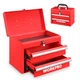 WORKPRO Portable Mini Tool Box Metal Tool Chest 2 Drawer with Ball Bearing Slide