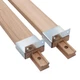 Btibpse Wooden Drawer Slides 16 Inches Classic Wood Center Guide 1 Pair, wood 