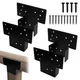 Rasugarlary Pergola Brackets, 4 Pcs 3-Way T Brackets for 4x4 (Actual 3.6x3.6)...