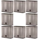 Suncast 4 Cubic Feet Resin Single Shelf Garage Wall Storage Cabinet (8 Pack)
