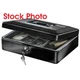 SentrySafe Cash Box with Money Tray & Key Lock Box CB-12, Black