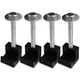 Hirificing 4PCS Truck Tool Box Mounting Kit, J Hook Crossover Black 