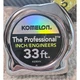 Komelon Professional Inch Engineer 33 Ft 433IEHV Measuring Tape Double Sided 