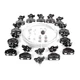 Dayton 33N214 Festoon System Kit, 1/4 In Rope, L 80 Ft