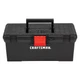 Craftsman Tool Box, Plastic, Black, 16 in W x 8-1/2 in D x 6-1/2 in H CMST16005