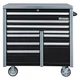 WESTWARD 49NR89 Rolling Tool Cabinet, Blk,Ind Prem Duty 49NR89