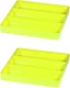 Ernst 5023HV Three Compartment Organizer Tray, Hi-Viz Yellow &ndash; 2 Pack