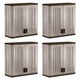 Suncast 4 Cubic Feet Resin Single Shelf Garage Wall Storage Cabinet (4 Pack)