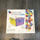 MAGNA-TILES Collapsible Storage Bin, Converts to Playmat, Geometric, Multicolor
