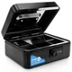 SereneLife 8" Metal Cash Box w/ Lock, Cash Safe w/ Money Tray & Secure Lock