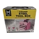 Member's Mark Pink 3 Drawer Steel Tool Box Powder Coated Magnetic Top Latch NIB