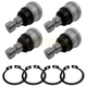 4 Packs Upper Lower Front Ball Joints for Polaris RZR 570 800 900 S 900 4 800
