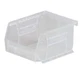 AKRO-MILS 30210SCLAR Hang and Stack Bin,Clear,Plastic,3 in 4KER2