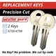 Weather Guard Toolbox K750-K799 Key Replacement Cut to your Code
