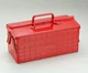 TOYO Steel 2-Tier Tool Box ST-350 Red Cantilever Toolbox