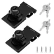 Biaungdo 2 Pcs Keyed Locks, 2.5 Inch Black Safety Locks with Inch,