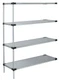 Quantum Storage Systems - Ad74-1824sg - Galvanized 4 Solid Shelf Add-on Kit 74in