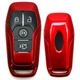 Brilliant Red Key Fob Shell Cover For Ford Lincoln Intelligent Access Smart Key