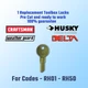 RH01-RH50. New Key For Delta / Husky / Craftsman Locks. Pre Cut To Your Code.