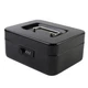 KYODOLED Cash Box with Combination Lock Safe Metal Money Medium, Black 