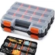 Kowsinde Double Side Tool Organizer, Hardware Storage Box, 34Compartments Sma...