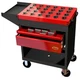 Huot 13640 Toolscoot Tool Cart, 2 Drawer, Black/Red, Steel, 18 In D X 35-1/4 In