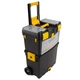 Stalwart 75-2250 Rolling Tool Box w/ Wheels Foldable Handle Removable Top 2in1
