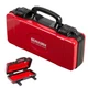 Geinxurn 11&rdquo;Red Tools Box, Portable Steel Heavy-duty Tool Case with Safety