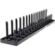 Hansen Global 1202 1/2" Drive METRIC Socket Organizer GRAY Standard & Deep USA