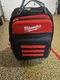 Milwaukee 48-22-8201 48-Pocket Hard Molded Ultimate Jobsite Backpack, Black/Red