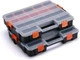 AIRTOON Tool Box Organizer Interlocking 2PCS Toolbox Sets, Orange 