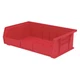 Akro-Mils 30255Red Hang & Stack Storage Bin, Plastic, Red, 5 In H, 16 1/2 In W,
