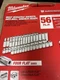 Milwaukee 48-22-9008 3/8 Inch Drive SAE/Metric Ratchet and Socket Set - 56 Pcs