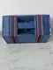 Vintage ROLYKIT Roll Up Storage Tool Tackle Sewing Craft Box Blue S-11