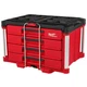 Milwaukee Tool 48-22-8444 Packout 4-Drawer Tool Box, Polymer, Black/Red, 22 In