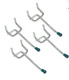 (4-Pk) Everbilt Single Straight Peg Hooks Zinc-Plated Steel 2" x 1/8" 448265