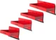 VCT 4pc Magnetic Toolbox Tray Set Tool Box Cabinet Side Shelf Storage Van red 