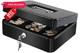 KYODOLED Large Cash Box with Removable Money Tray, Key Lock Large, Black 