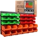 SWANLAKE 30PCS Wall Mounted Storage Bins, Plastic Garage Rack ,Screw Storage ,To