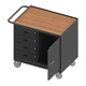 DURHAM MFG 3121-TH-95W Mobile Cabinet Bench,Hardboard,36"W,24"D 52CK68