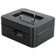 KYODOLED Cash Box with Combination Lock Safe Metal Money Medium, Black